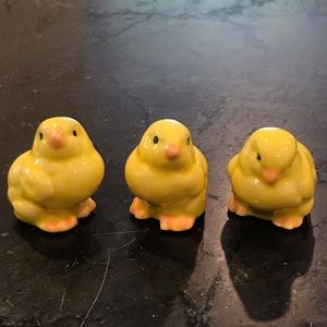3 sets of ceramic chicks. 9 total